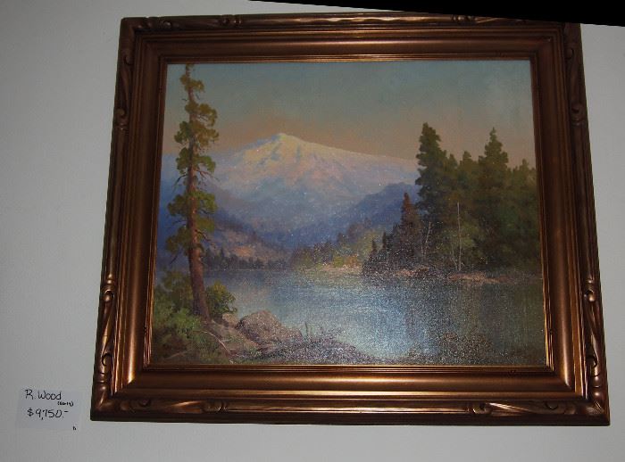 R. Wood Oil Painting FABULOUS in Gorgeous Frame