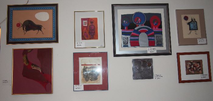Entire Wall of Great Mid Century Texas Art