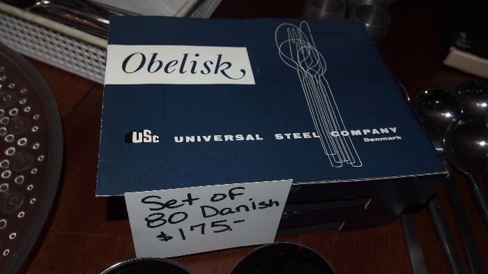 Obelisk set of Danish Flatware 80 Pieces MINTY!