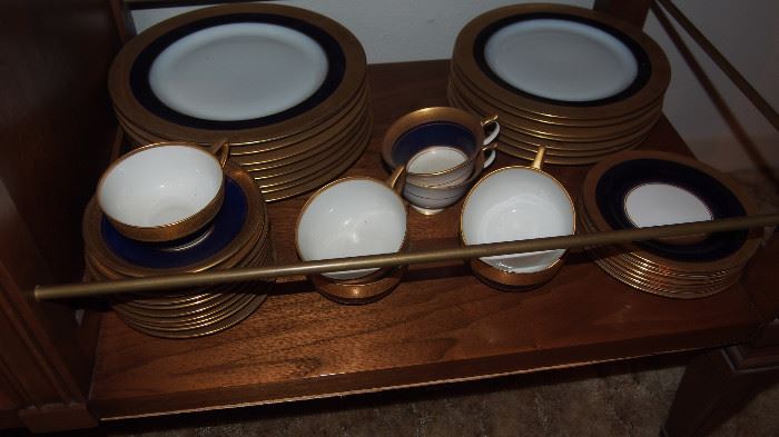 FINE and looks minty Gold and Cobalt China Service