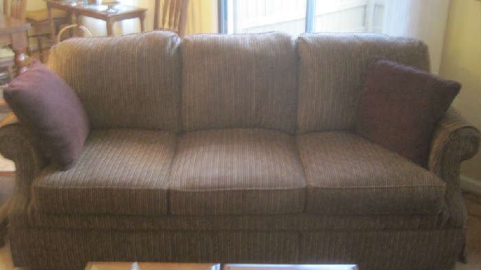 Flexsteel sofa with fabric treatment