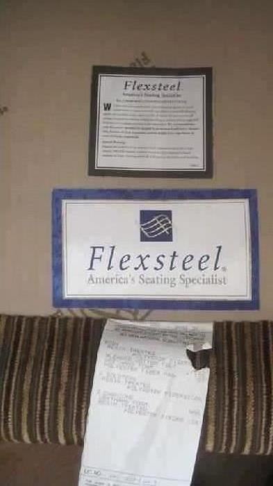 Flexsteel marking on sofa
