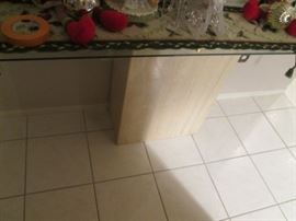 Console Table, Glass on Pedestal