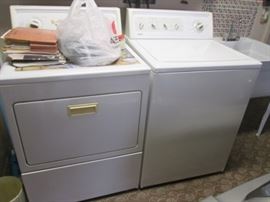 Kenmore Washer and Gas Dryer, white