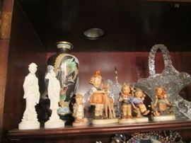 Hummel Figurines, Cut Glass and Sculptures