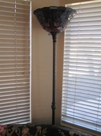 Tiffany-style Torchiere and Table Lamp