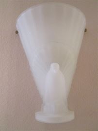 Pair of Milk Glasss Wall Sconces 