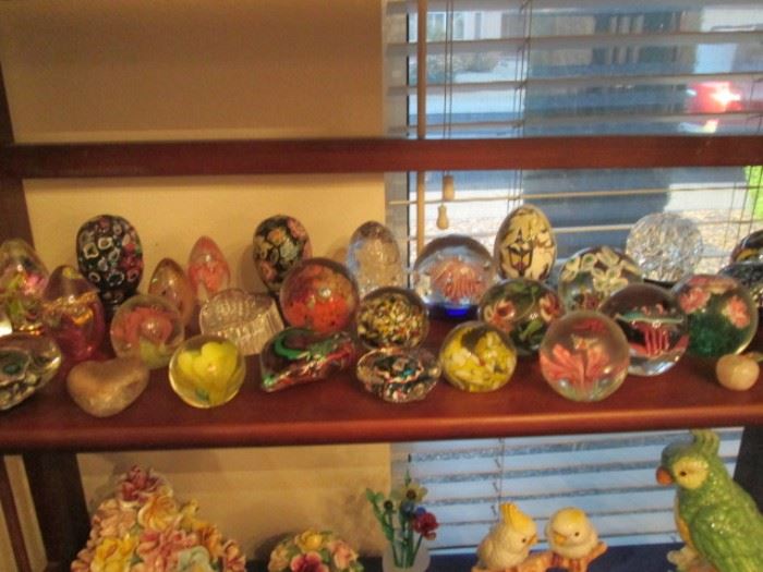 Next few pictures are items from china cabinet.  Paperweight Colletion.