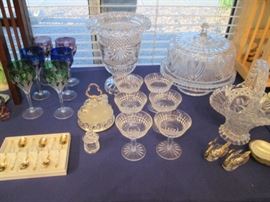 Stemware and lovely Cut Glass Pieces