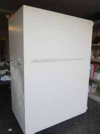 Large storage unit on wheels.  This unit will be for sale.