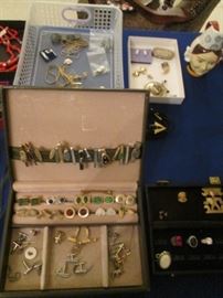 Men's Accessories, Tie Tacks, Tie Bars and Cuff Links, plus a number of Rings