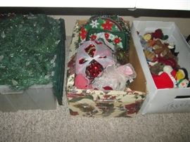 Bins of Holiday Decor