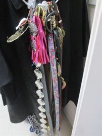 Belts; Brighton, Beaded, Leather, Betsy Johnson