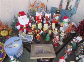 Nutcrackers and Russian nesting Santas, Snowman
