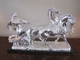 Silver Roman Gladiator with Chariot.
