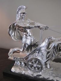 Silver Roman Gladiator with Chariot.