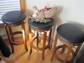 Set of 3 Bar Stools.