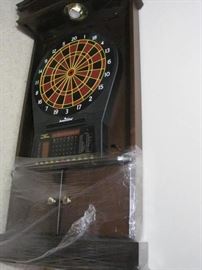 Arachnid Electronic Dart Board with Cabinet purchased from Peters Billiards.