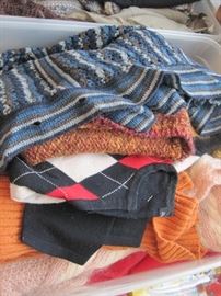 Lots of clothing, medium size.