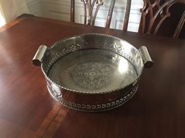 ORNATE SILVER TRAY