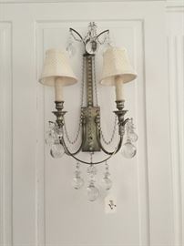 PAIR OF METAL SCONCES
