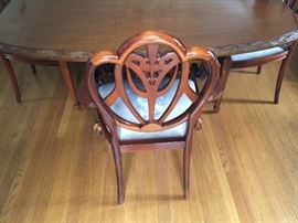 CONTEMPORARY SET OF TWELVE (12)  GEORGIAN STYLE MAHOGANY CHAIRS MANUFACTURED BY GEORGIAN FURNITURE COMPANY FOR  M. S. RAU IN NEW ORLEANS