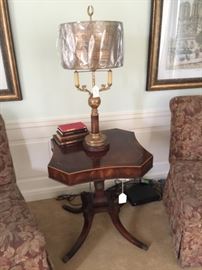 MAHOGANY BAKER OCCASIONAL TABLE