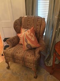 PAIR OF OVER SIZED WINGBACK CHAIRS