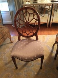 SET OF FOUR (4) JOHN WIDDICOMB SPOKE BACK SIDE CHAIRS