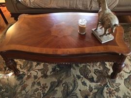 Inlaid cocktail table $300 or best offer.