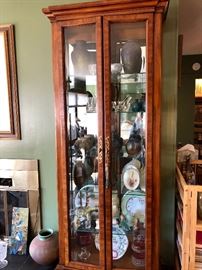 Two Matching Curio Cabinets