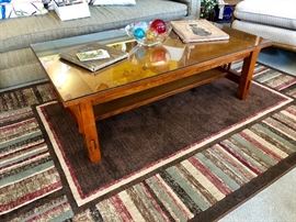 Nice Wood With Glass Coffe Table