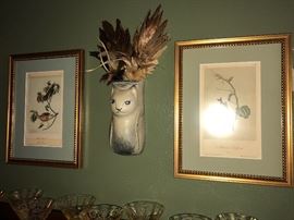 Pottery Cat Wall Pocket