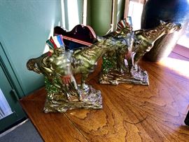 Antique Armore Bronze Native American Bookends