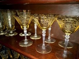 Vintage Fostoria Versailles Topaz Glasses