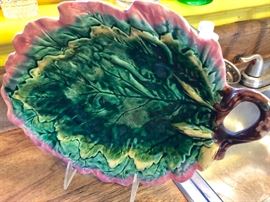 Vintage Majolica Serving Dish