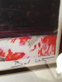 Parkwest Gallery Litrograph, ILLUSION OF FLOWERS by Emile Bellet.  Print measures 12 x 19 1/2".  with frame measures 18 1/2 x 21 1/4".