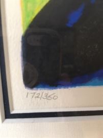 Parkwest Gallery Sirograph, GOOD NIGHT by Linda LeKinff.   Print measures 13 1/2 x 12".  With frame, 17 x 15 1/2'.