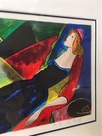 Parkwest Gallery Sirograph, GOOD NIGHT by Linda LeKinff.   Print measures 13 1/2 x 12".  With frame, 17 x 15 1/2'.