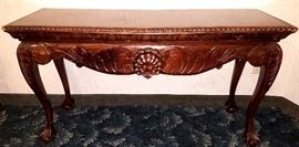 Carved hall table
