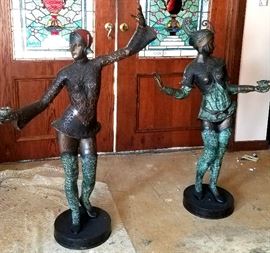 48" tall bronze Siamese dancers