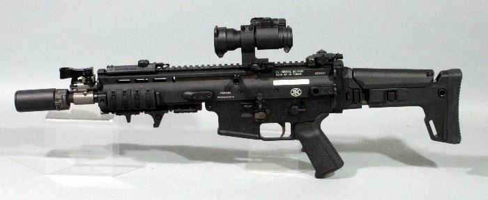FN Herstal FNH Scar 16S Rifle, 5.56x45, SN# LC30587, Aimpoint Patrol Rifle Optic Scope, SureFire Scout Light, SureFire Warden Blast Diffuser