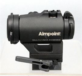 AimPoint Micro H-2 2MOA Red Dot Sight w/ Stand #200185, SN# W3863649, Includes Original Box and Paperwork