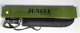 Jungle Master HK-770 Machete with Nylon Sheath, Serrated, 24.25" Overall Length, New
