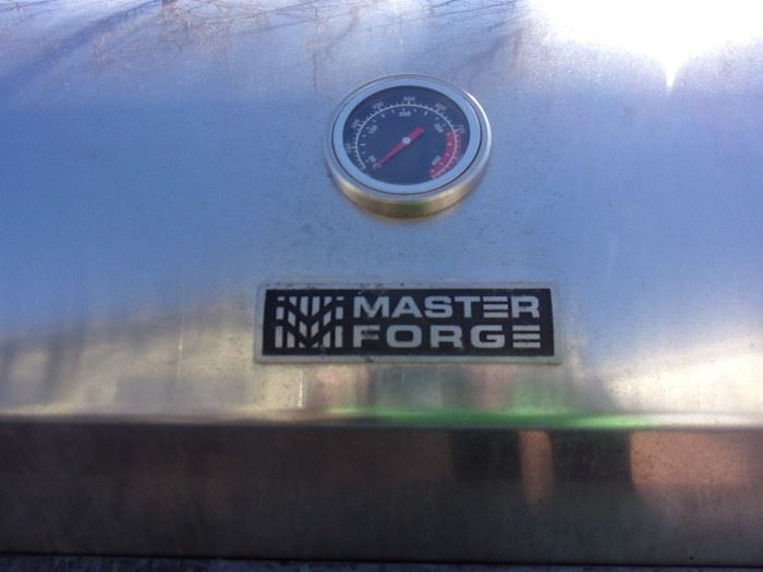 Master Forge Grill on steroids! Stainless steel to boot! Master Forge 6-Burner (73,000-BTU) Natural Gas or Liquid Propane Gas Grill with Two Side Burners - FYI $3200 new at lowes