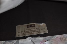 RB Furniture Co. love seat floral pattern reversible cushions