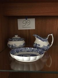  Assorted blue ceramic bowls creamers http://www.ctonlineauctions.com/detail.asp?id=680843