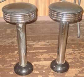 1940's - 1950's Chrome Malt Shop Stools