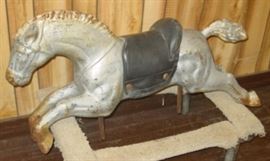 Early Cast Iron Horse Carnival Ride