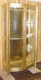 Matching Pair Of 7' Tall Lighted Henredon Display Cabinets